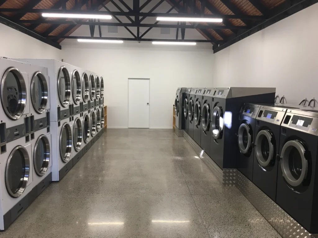 Washers and dryers at The Laundry Room Albert Street laundromat, Palmerston North